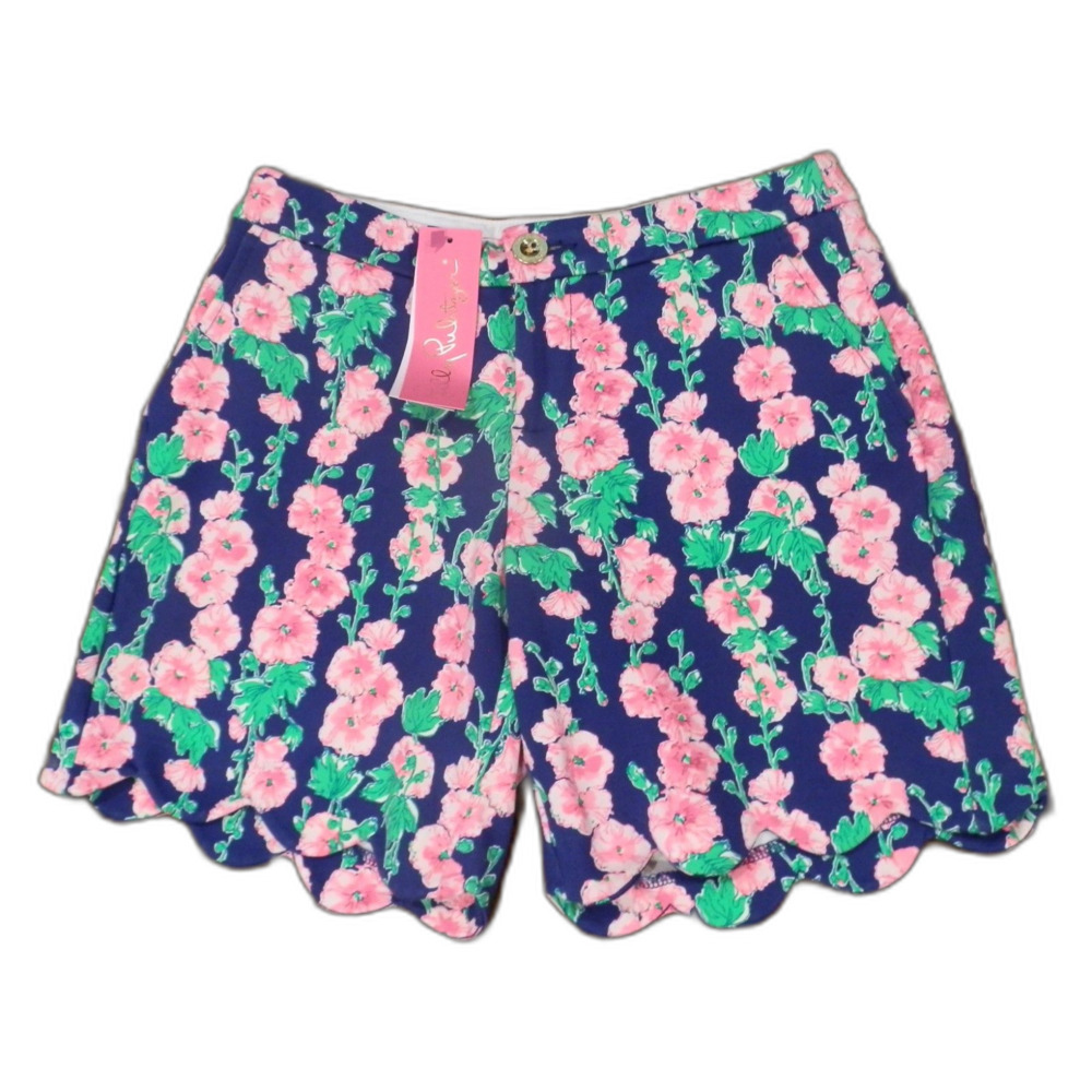 Lilly Pulitzer Darci Knit Oyster Bay Navy Shorts Women's Size 4 NWT - Picture 2 of 3